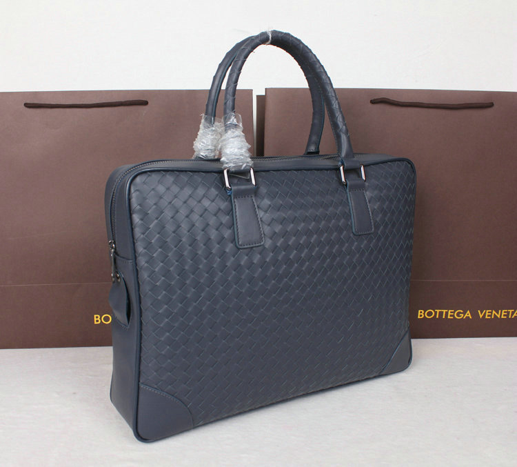 Bottega Veneta intrecciato VN briefcase M80009B blue - Click Image to Close
